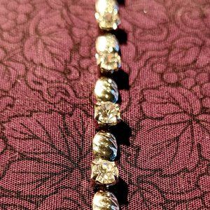 Silver plated Cubic zirconia diamond bracelet